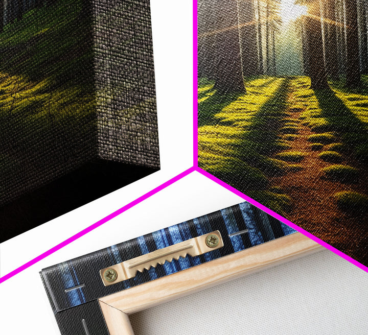 Sunset Wall Decor, Nature Print, Forest Path Wall Art, Trees Wall Art, Photography Print, Wall Decor, Canvas Print, Wall Art, Framed Canvas