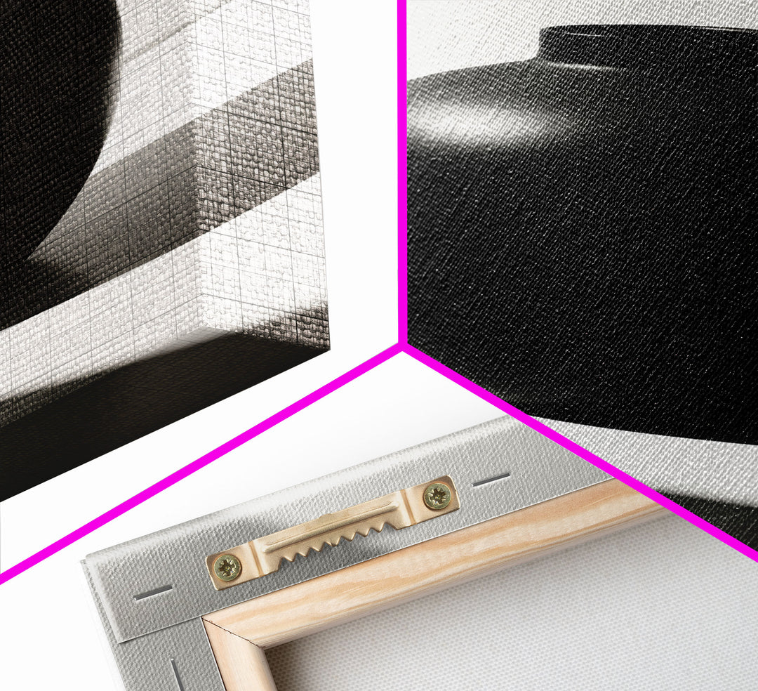 Jar Wall Art, High Contrast Art, Vase, Black And White Print, Minimalist Print. Wall Decor, Canvas Art, Wall Art, Framed Canvas Wall Art