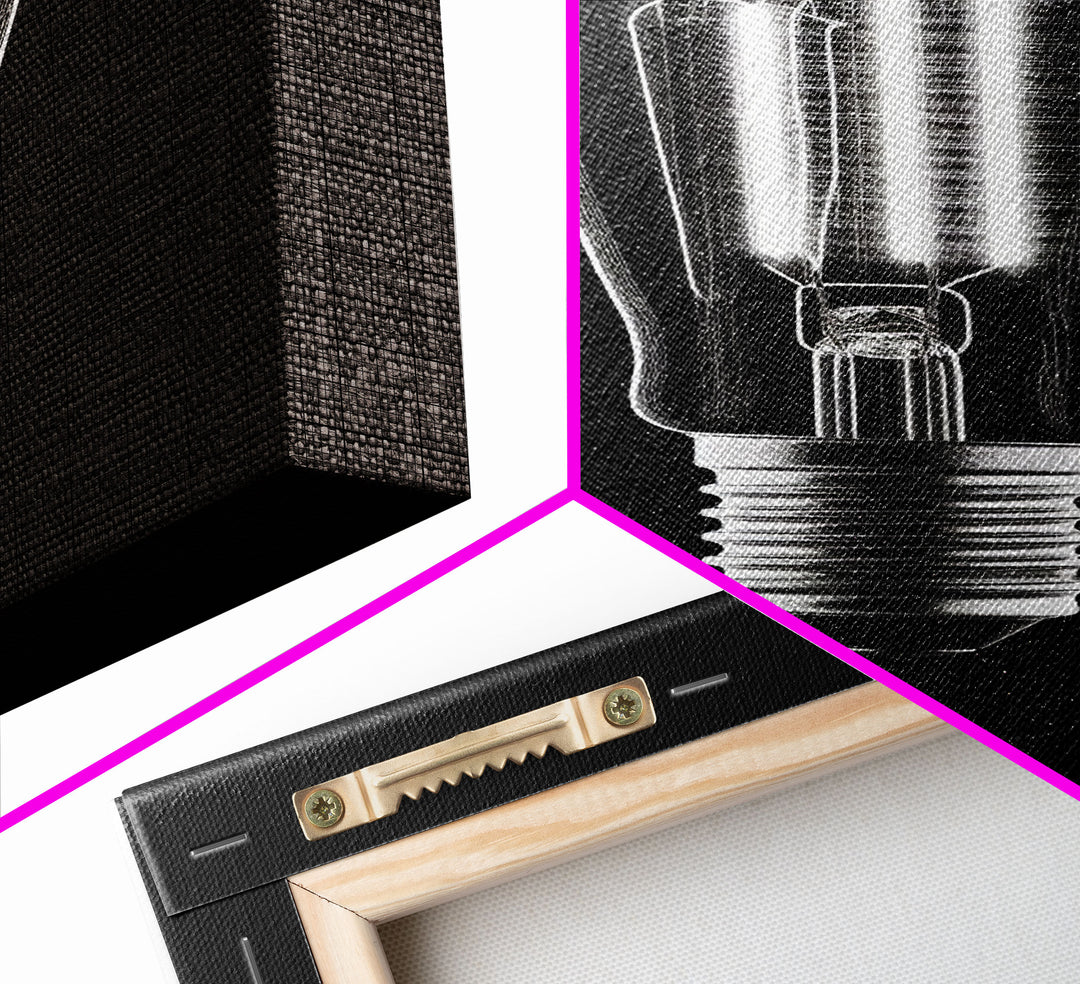 Light Bulb Wall Decor, Light Wall Art, Garage Art Print, Minimalist Print, Wall Decor, Canvas Print, Wall Art, Framed Canvas