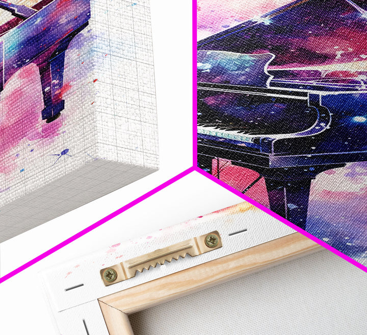 Grand Piano Wall Art, Musical Instrument Print, Studio Art, Framed Canvas Print, Piano Art, Baby Grand Piano