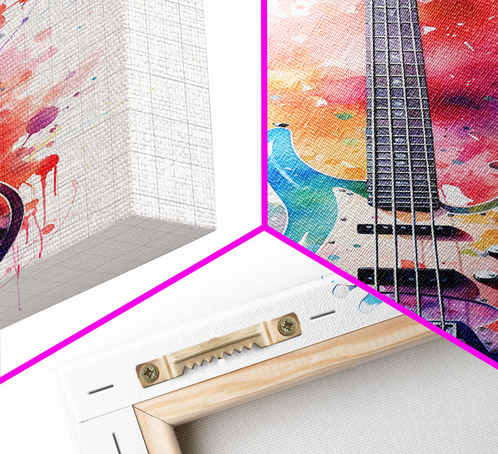 Electric Guitar Wall Art, Rock N Roll Decor, Graffiti Art, Splatter Art, Musician Gift Custom Guitar Art