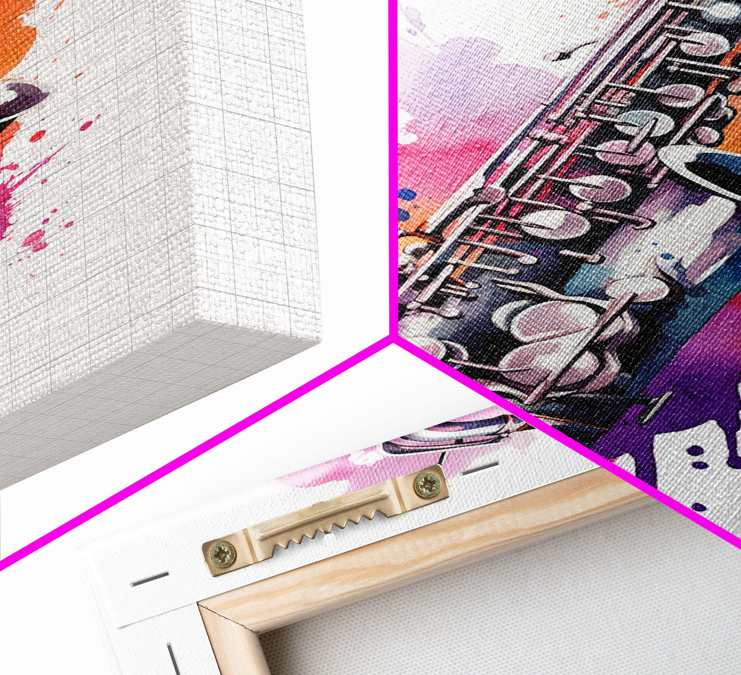 Saxophone Graffiti Wall Art, Saxophone Gifts, Cool Musical Wall Art, Unique Gift, Gift For Musician, Musical Art