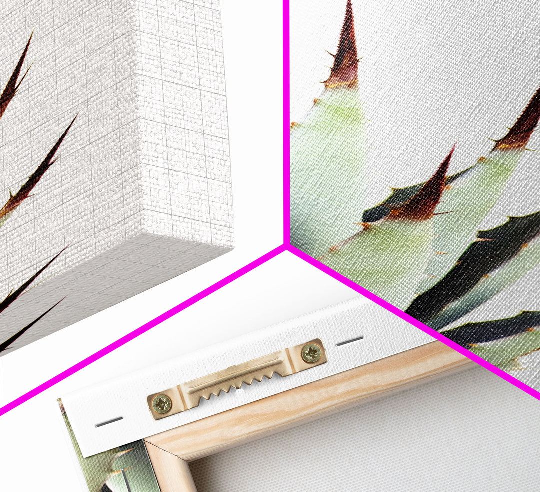 Desert Cactus Art Print, Modern Home Decor, Framed Canvas Print Or Poster, Botanical Print Desert Art Cactus, Bathroom Or Bedroom Or Office