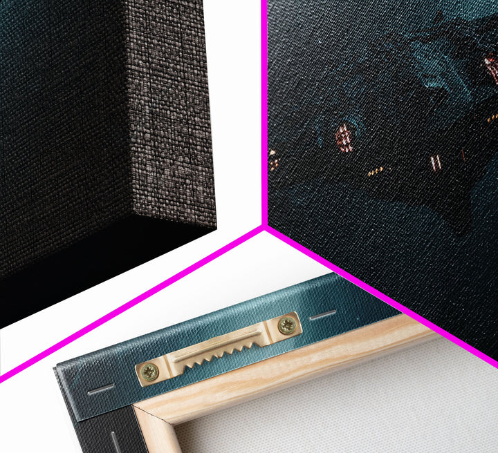 Cool Scifi Wall Art, Scifi Art, Framed Canvas Print, The Space Cruiser, Gull Wing Space Ship, Unique Art, Alien Wall Art