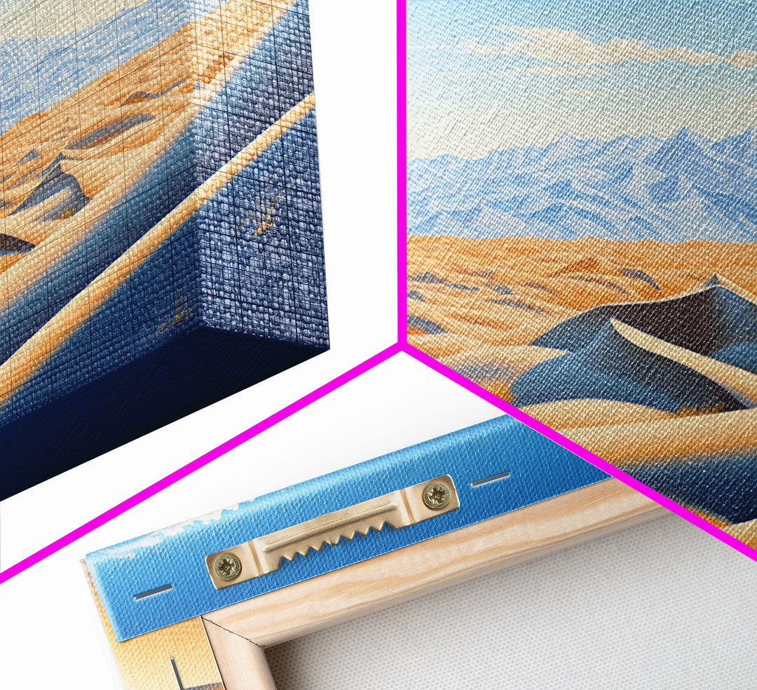 Desert Art, Framed Canvas Print, Landscape Painting, Poster Art, Desert Art Print, Saharan Desert, Sahara, Southwestern Art, Boho Decor