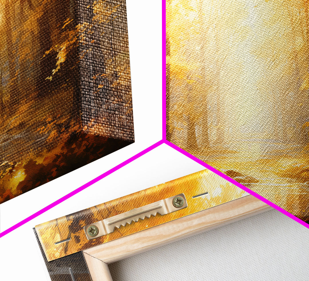 Fall Wall Decor, Forest Wall Art, Trees Art Print, Panoramic Art, Wall Art, Canvas Art, Landscape Art Print, Above Bed Décor, Farmhouse Art