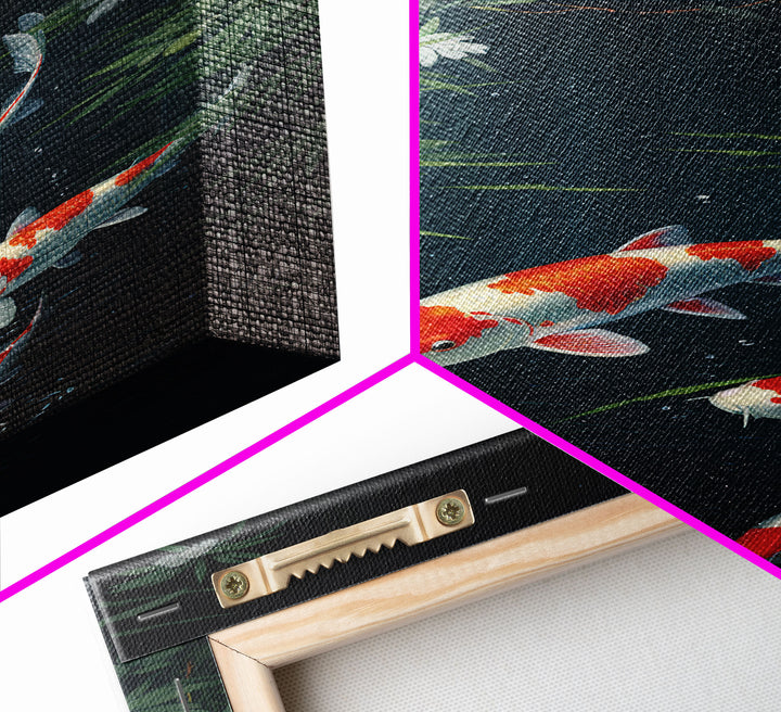Koi Fish Wall Art, Fish Painting, Zen Wall Art, Fish Wall Art, Nature Print, Canvas Print, Wall Art, Vertical Art, Home Office Art, RV Decor