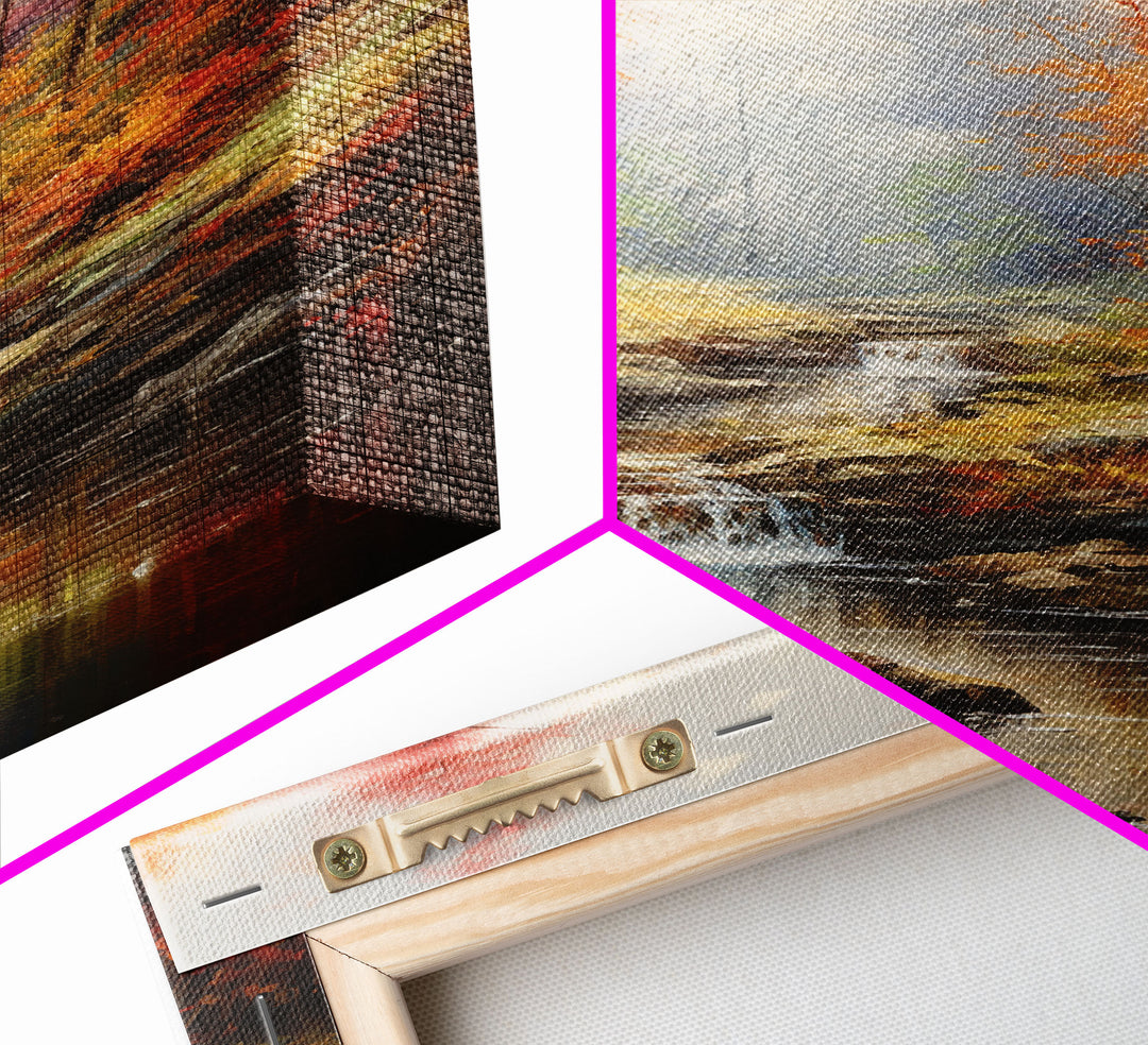 Stream,  Forest Wall Art, Autumn Art Print, Canvas Print, Wall Art, Vertical Art, Nature Wall Art, Business Gift, Above Bed Art, Wall Decor