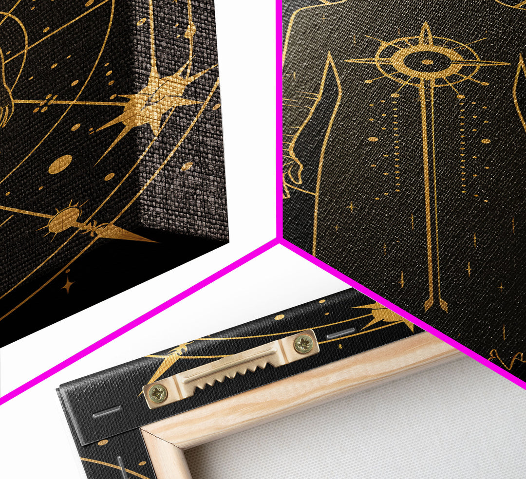 Tarot Card Art, Tarot Decor, Mystical Wall Art, Celestial Wall Art, Canvas Print, Wall Art, Vertical Print, Witchy Wall Art, Gothic Art