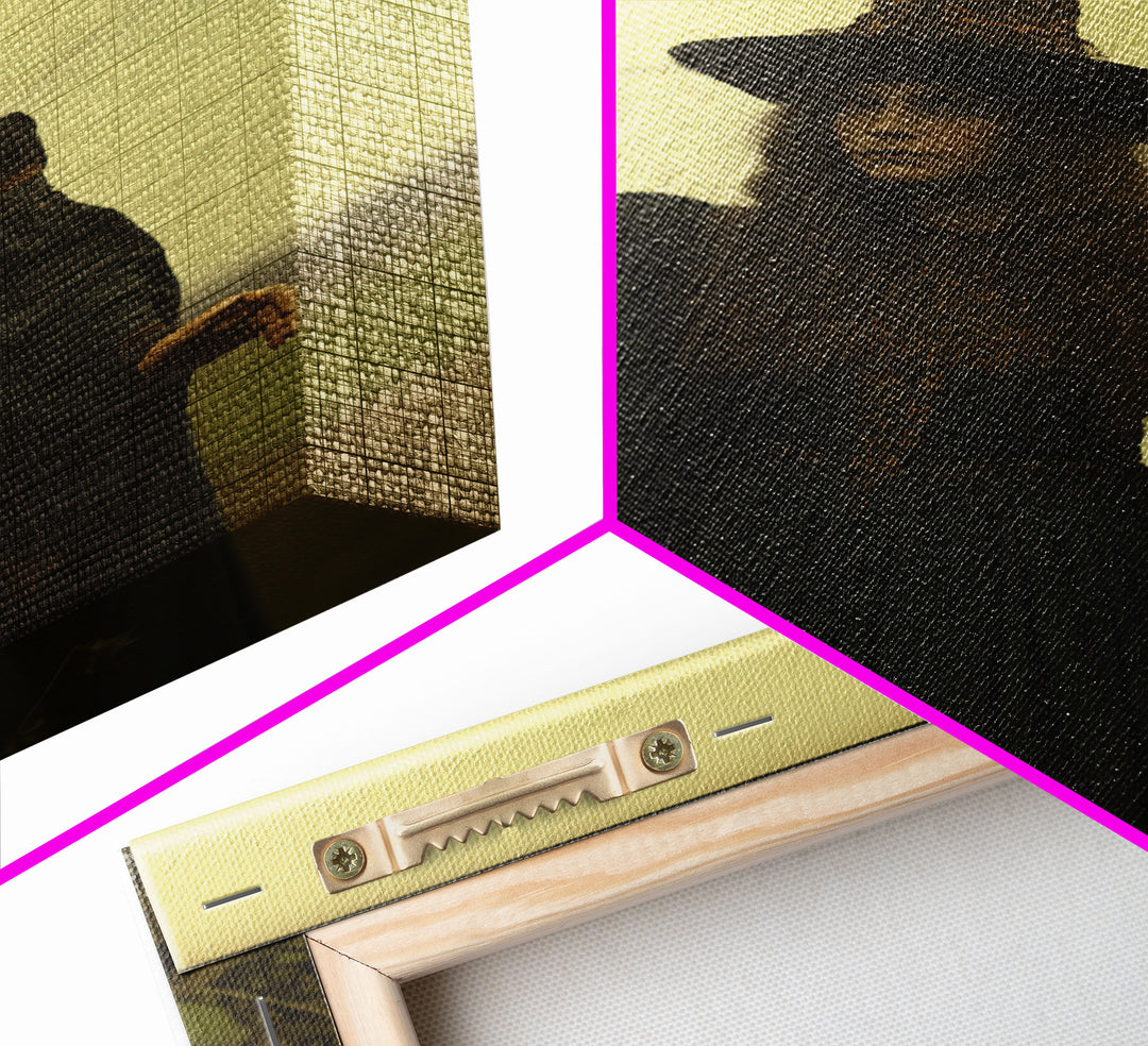 The Witch, Spooky Victorian Witch Photography Daguerreotype, Tin Type, Framed Canvas Print, Victorian Witches, Halloween Decor