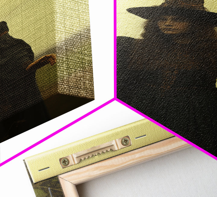 The Witch, Spooky Victorian Witch Photography Daguerreotype, Tin Type, Framed Canvas Print, Victorian Witches, Halloween Decor