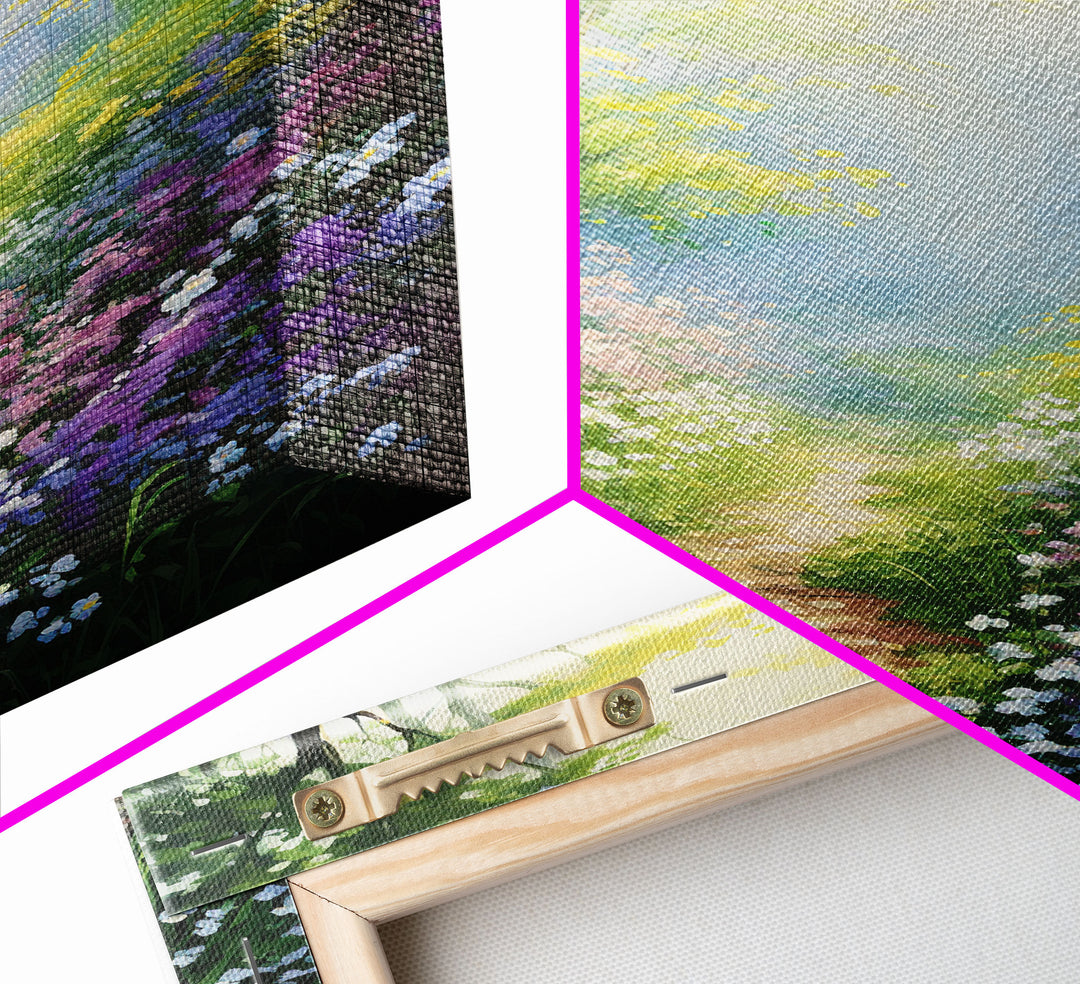 Wildflower Meadow, Flower Art, Colorful Flower Art, Canvas Print, Wall Art, Vertical Print, Wildflower Print, Teacher Gift, Home Office Art