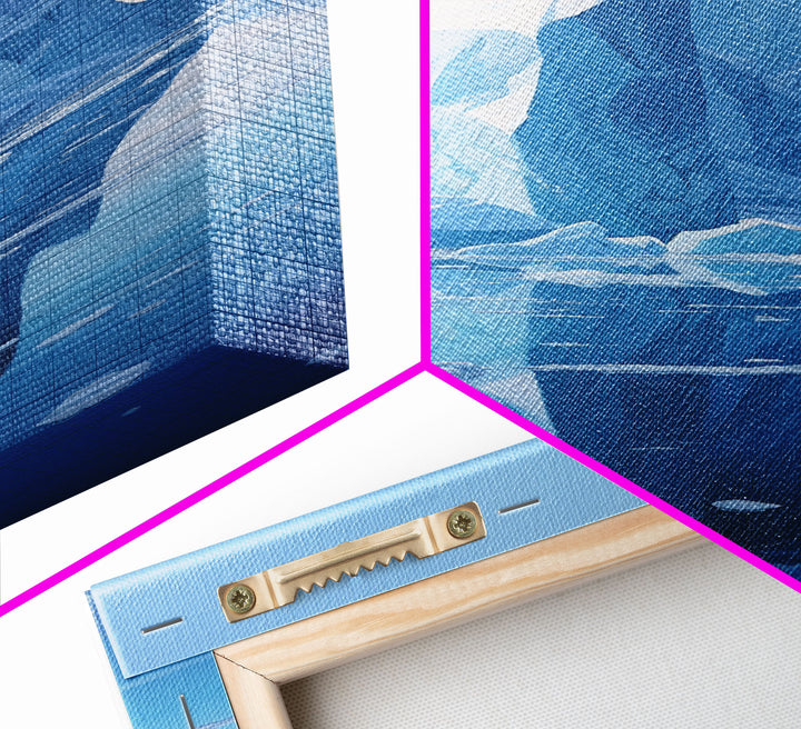 Seascape Wall Print, Iceberg Wall Art, Iceland Wall Art, Canvas Print, Wall Art, Vertical Art, Living Room Wall Art, Gift Ideas, Room Decor
