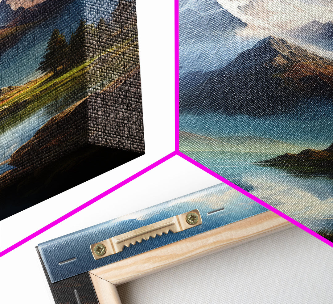 Mountains Wall Art, Lake Wall Print, Landscape Wall Art, Canvas Print, Wall Art, Vertical Art, Client Gift, Ranch House Decor, Office Prints