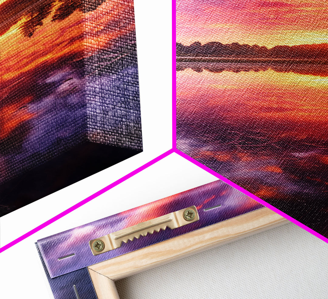 Lake Wall Art, Water Reflection, Landscape Wall Art, Sunset Wall Art, Canvas Print, Wall Art, Vertical Art, Nature Wall Art, Wall Hanging