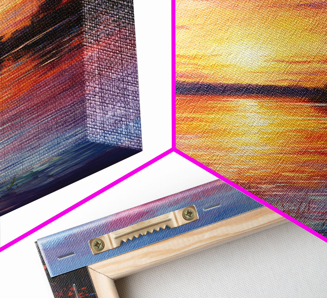 Sunset Wall Art, River Art Print, Landscape Wall Art, Nature Print, Canvas Print, Wall Art, Vertical Art, Going Away Gift, Over Bed Wall Art