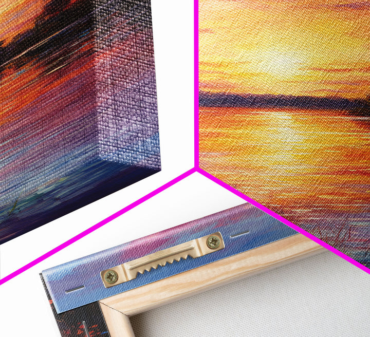 Sunset Wall Art, River Art Print, Landscape Wall Art, Nature Print, Canvas Print, Wall Art, Vertical Art, Going Away Gift, Over Bed Wall Art