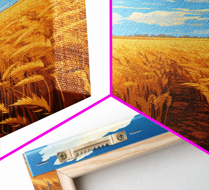 Farm Wall Print, Wheat Feld Wall Art. Countryside Art, Canvas Print, Wall Art, Vertical Art, Couple Gift, Ranch Wall Art, Bedroom Prints