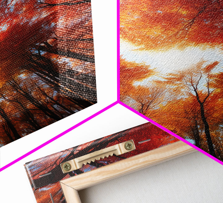 Fall Wall Art, Trees Art Print, Nature Wall Art, Canvas Print, Wall Art, Vertical Art, Nature Lover Gift, Modern Office Art, Living Room Art