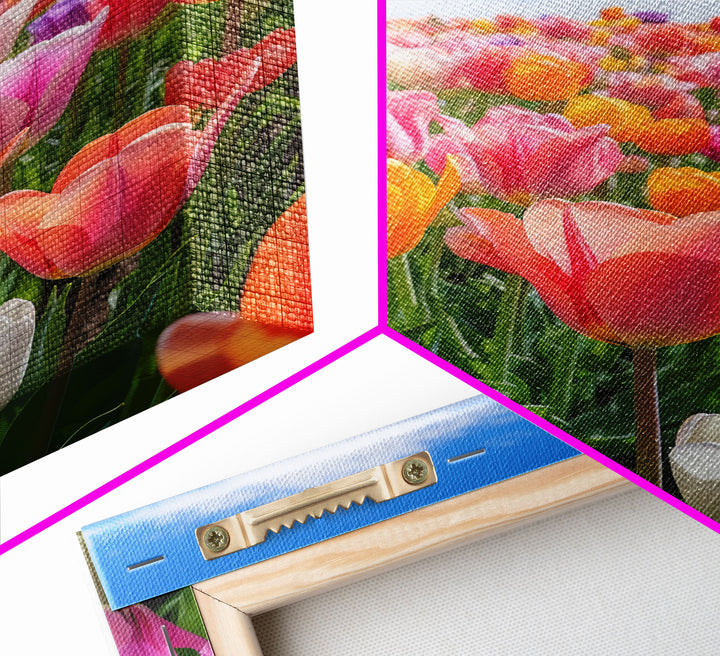 Tulip Print, Flower Wall Art, Vibrant Wall Art, Canvas Print, Wall Art, Vertical Art, Dining Room Prints, New Homeowner Gift, Ranch Decor