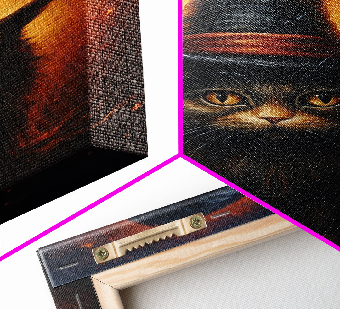 Cute Witch's Familiar Cat Halloween Art, Cat Witch, Cat Painting, Cute Cat Print, Halloween Decor