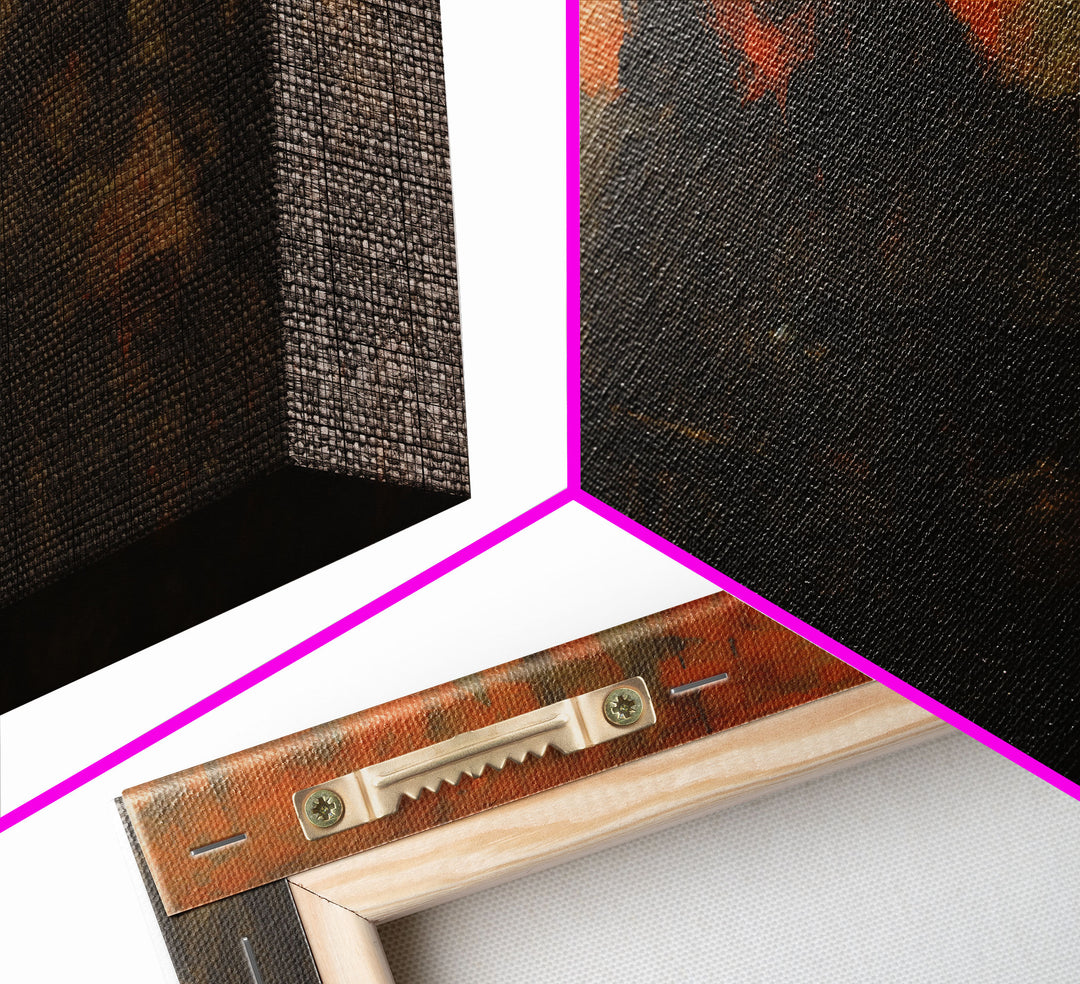 The Cult, Framed Canvas Print, Horror Prints, Halloween Art Print, Dark Academia, Spooky Halloween Art