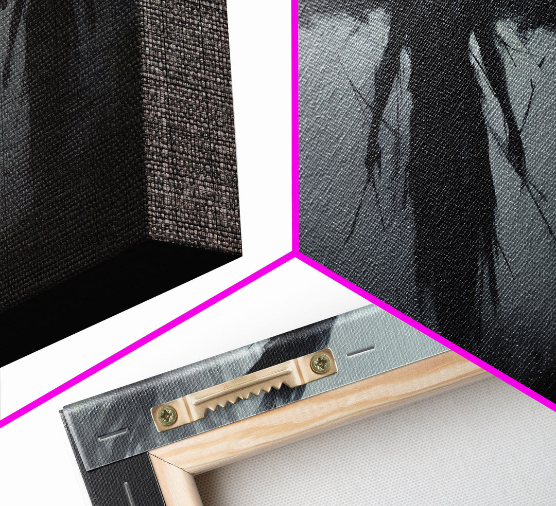 Fallen Angels Canvas Print, Framed Wall Art, Halloween Decor, Angelic Art, Halloween Art Prints, Charcoal Sketch, Unique Wall Decor