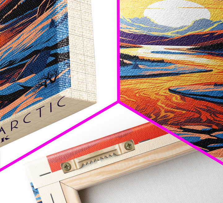 Gates Of The Arctic  National Park Travel Art, National Park Print, Minimalist Travel Art, Midcentury Modern Style Landscape Painting