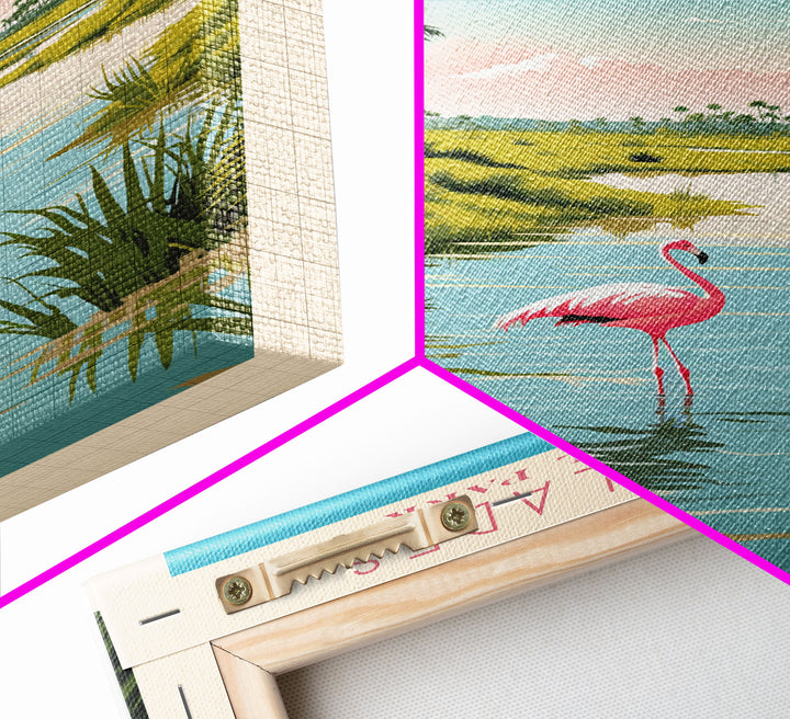 Everglades National Park Florida Travel Art, National Park Print, Minimalist Travel Art, Midcentury Modern Style Landscape Painting