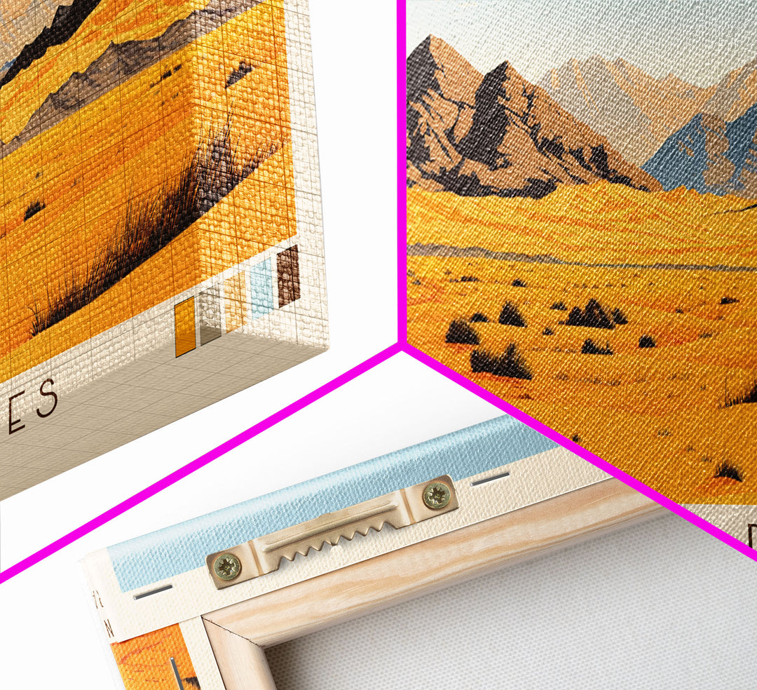 Great Sand Dunes National Park, Panoramic Colorado Travel Art, National Park Print, Minimalist Travel Art, Midcentury Modern Style Landscape