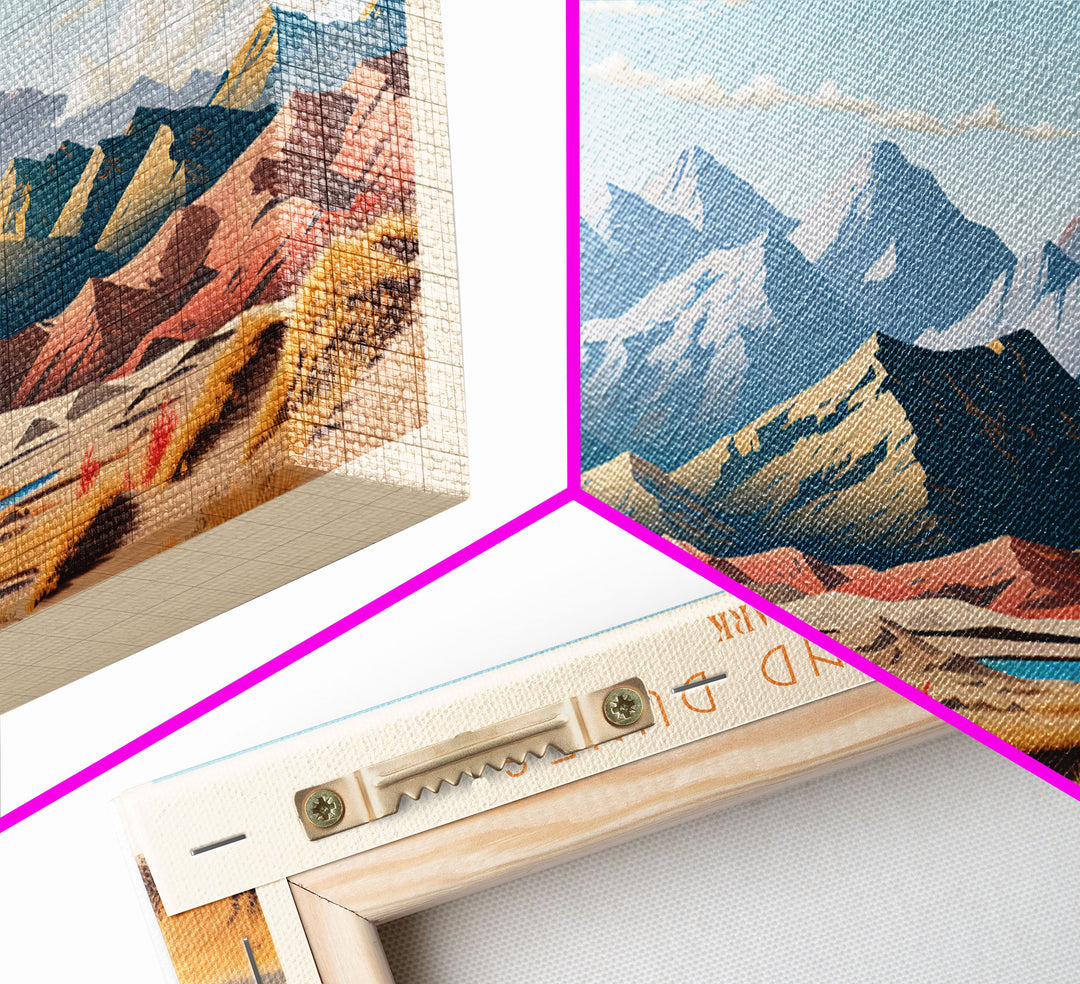 Great Sand Dunes National Park, Panoramic Colorado Travel Art, National Park Print, Minimalist Travel Art, Midcentury Modern Style Landscape