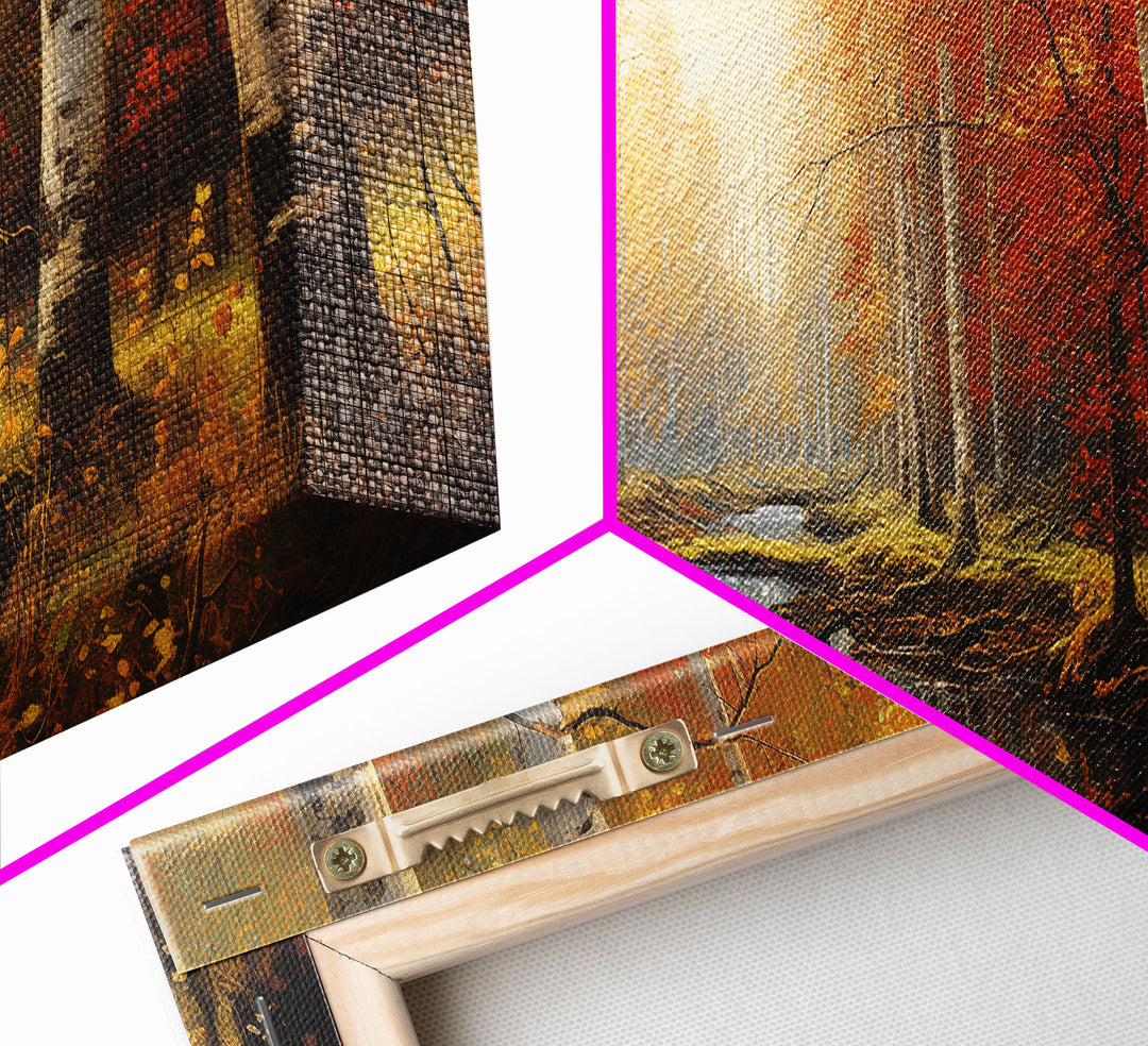 The Birch Trees, Autumn Forest, Autumn Centerpiece, Fall Decor, Fall Centerpiece Wall Art, Center Piece Art, Panoramic Wall Art