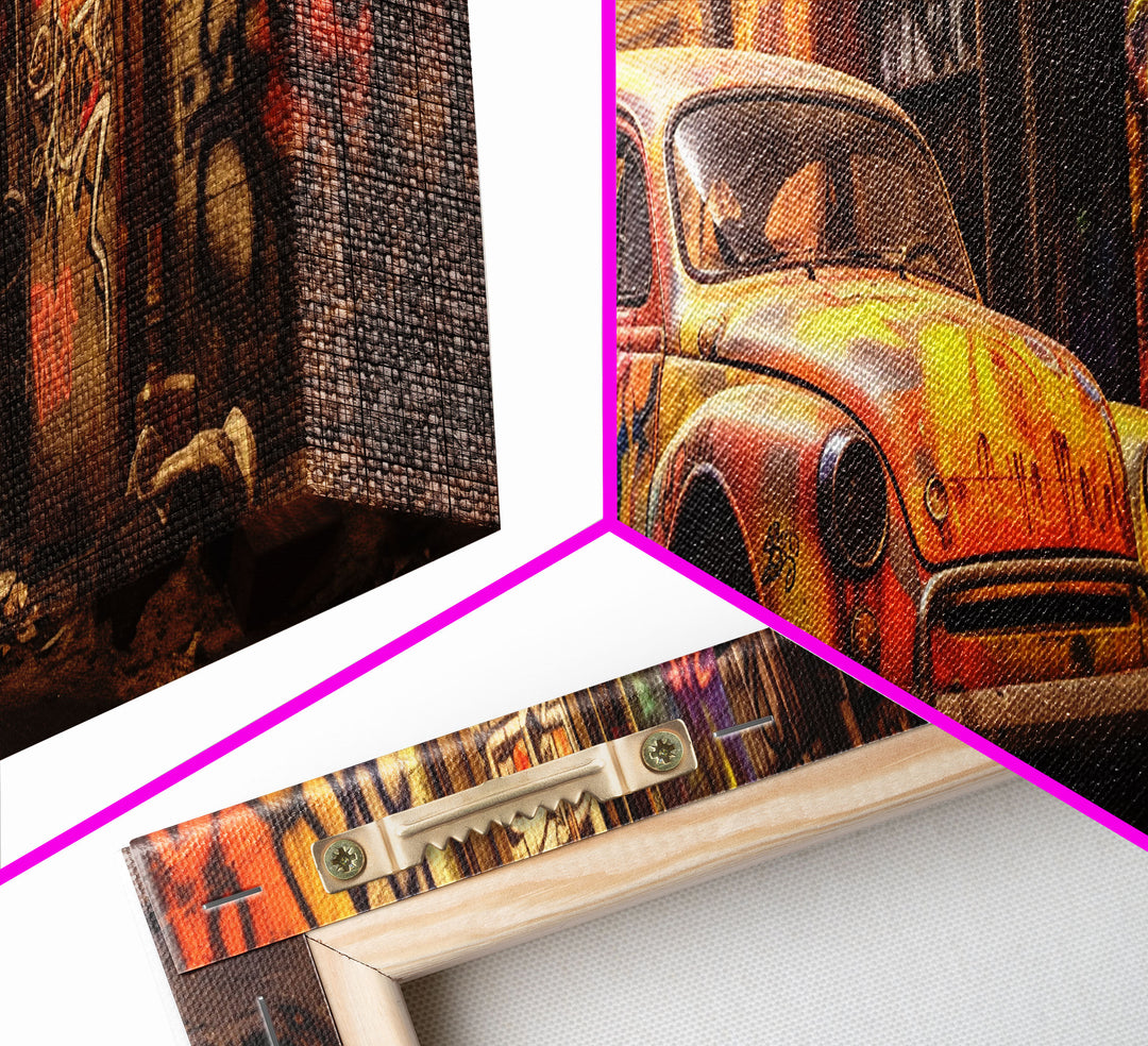Graffiti Punk Wall Art, Street Art, Framed Canvas Print, East Berlin, Limited Edition, High Quality Art, Game Room Art, Mancave, Above Sofa