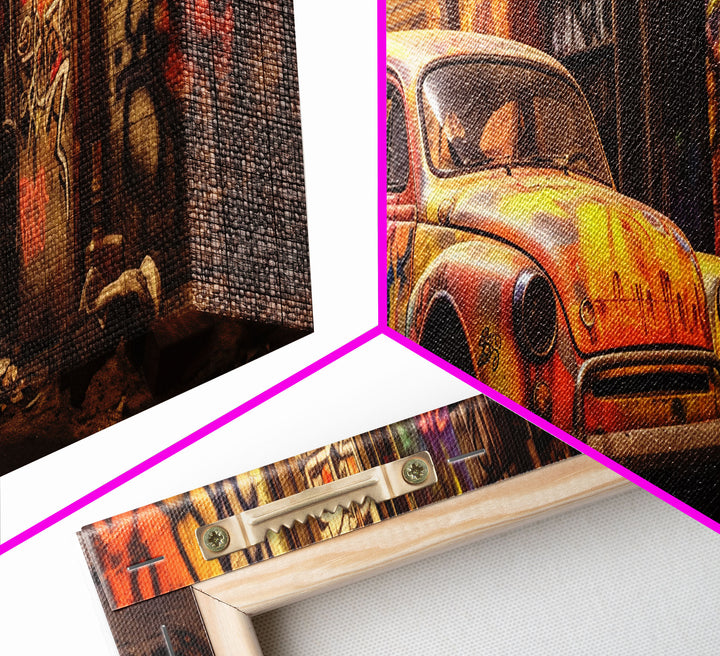 Graffiti Punk Wall Art, Street Art, Framed Canvas Print, East Berlin, Limited Edition, High Quality Art, Game Room Art, Mancave, Above Sofa