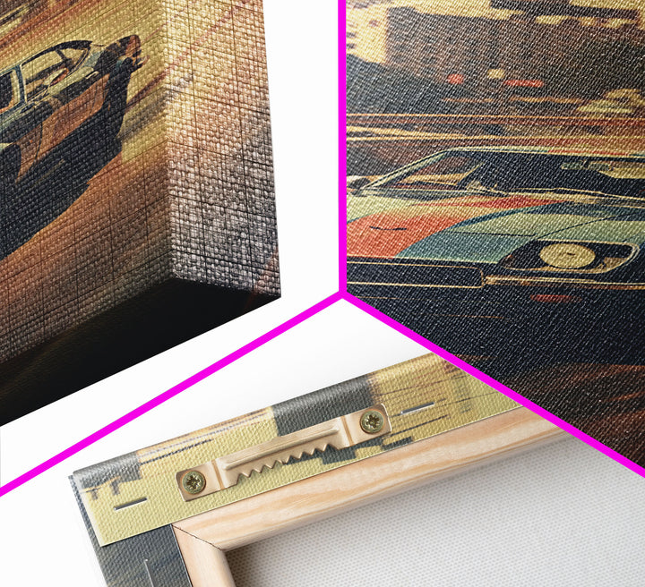 Car Wall Art, Classic Car Wall Art, Canvas Print, Wall Hanging, Portrait Art, Car Lover Gift, Man Cave Art, Living Room Print, Bookshelf Art