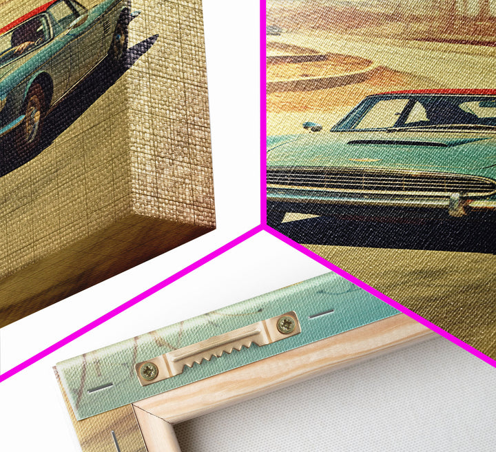 Classic Car Wall Art, Canvas Print, Wall Hanging, Portrait Art, Car Lover Gift, Sports Car Wall Art, Appreciation Gift, Apartment Wall Decor