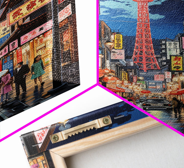 Japanese Wall Art, Asian Wall Art, City Wall Art, Canvas Print, Wall Hanging, Portrait Art, Friendship Gift, Dining Room Decor, Travel Print