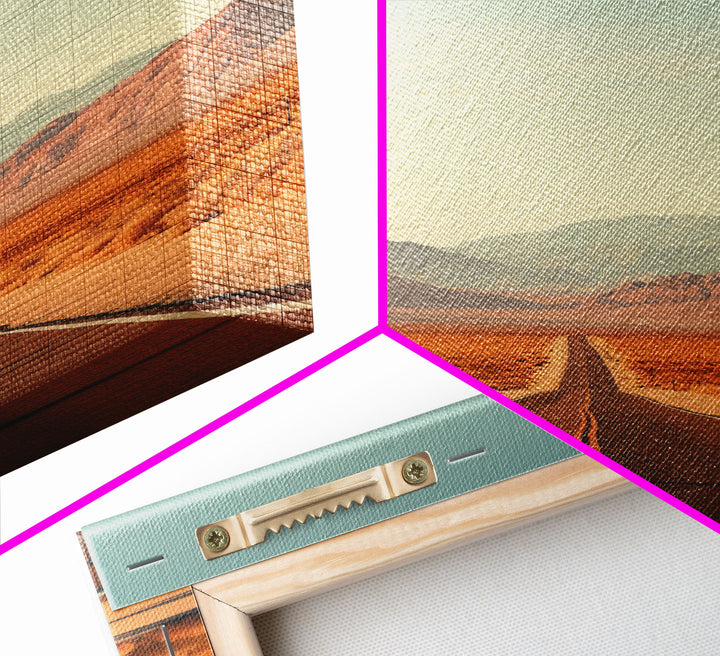 Desert Landscape, Desert Wall Art, Mountains Wall Art, Canvas Print, Wall Hanging, Portrait Art, Home Decor Prints, Office Wall Decor