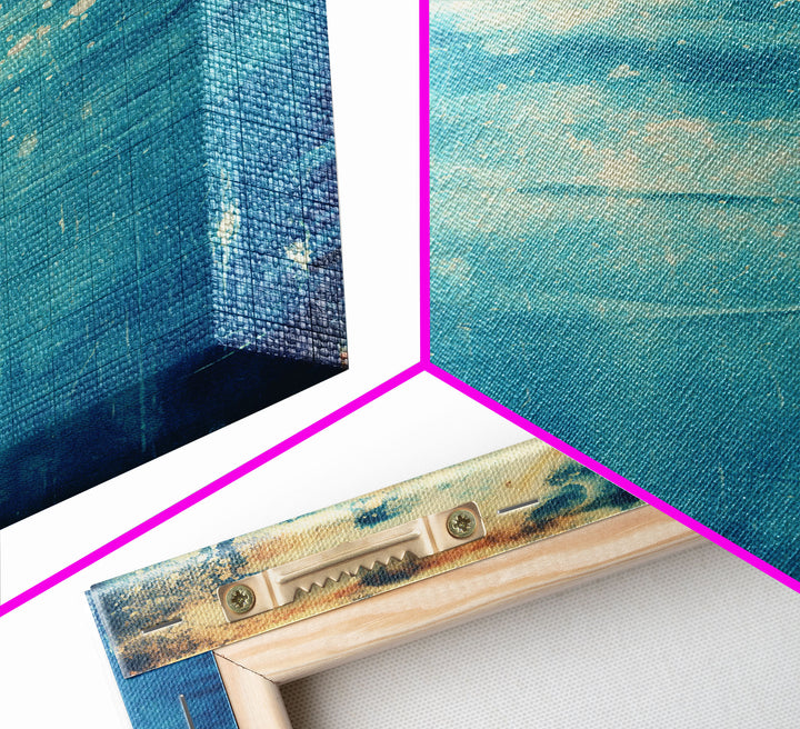 Denim Canvas Print Wall Art, Tie Dye Denim Texture Print On Canvas, Unique Wall Art, Boho Style Art, Minimalist Wall art
