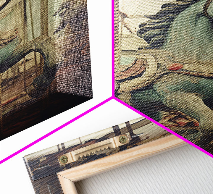 Abandoned Circus, Carousel Art, Carnival Art, Canvas Print, Wall Hanging, Portrait Art, College Dorm Decor, Gaming Wall Decor, Office Art