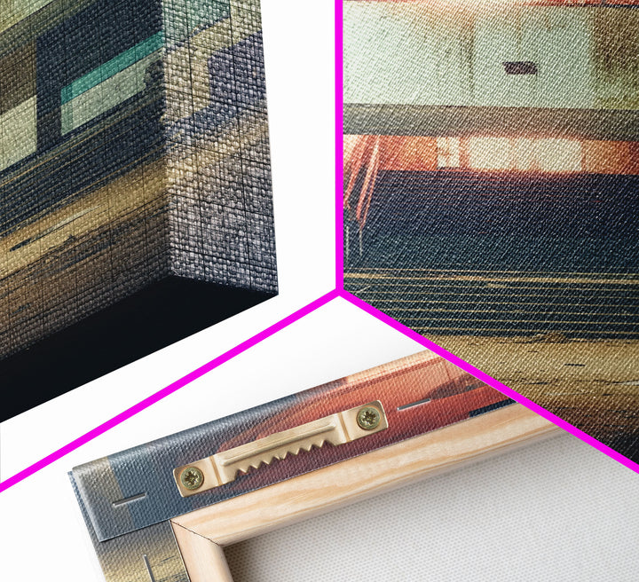 Abandoned Building, Retro Wall Canvas Print, Wall Hanging, Portrait Art, Volleyball Mom, Tiny House Decor, Family Gift, Spooky Room Decor