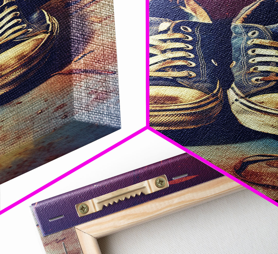 Sneaker Art, Shoe Wall Art, Sneaker Head, Canvas Print, Wall Hanging, Portrait Art, Fashion Wall Art, Gift For Her, Home Wall Decor