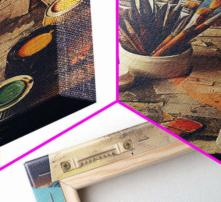 Paint Brush, Paint, Canvas Print, Wall Hanging, Portrait Art, Art Room Wall Art, Tiny House Decor, Craft Room Decor, Living Room Prints