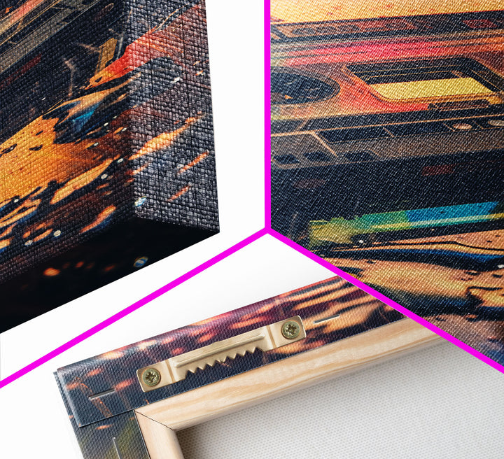 Retro 80s Cassette Tape Art, Framed Canvas Print, Custom Cassette Tape Wall Art, Cassette Tape Decor, Mix Tape Wall Art