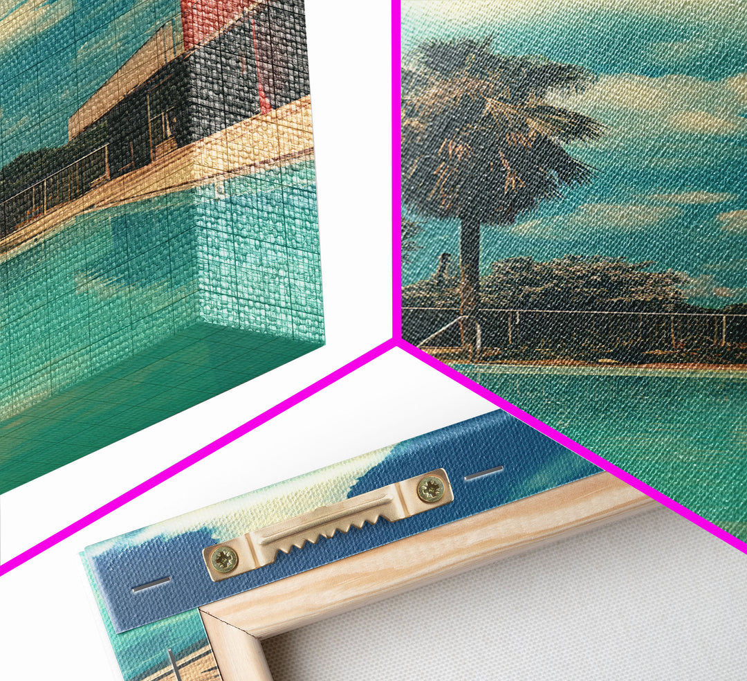 Los Angeles Pool, Retro Photography Print, Framed Canvas Art, Retro Decor, Retro Vibes