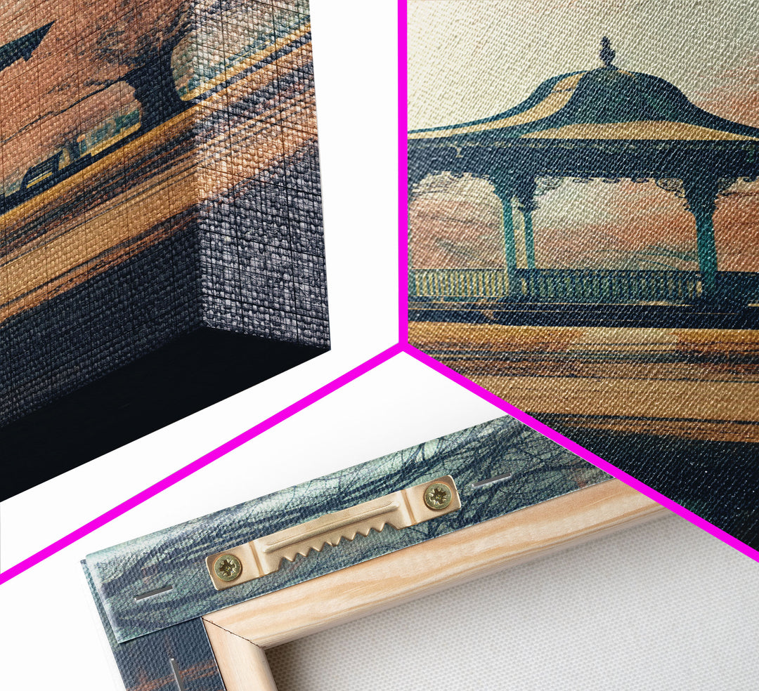 The Gazebo, Framed Canvas Print, Liminal Spaces Photography Print, Unique Wall Art, Gift For Art Lover