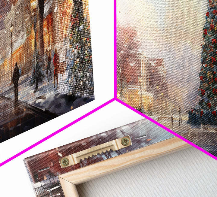Vintage Christmas Winter Wonderland Canvas Print - Framed Wall Art - Christmas Print Wall Decor - Christmas Decoration - Farmhouse Christmas