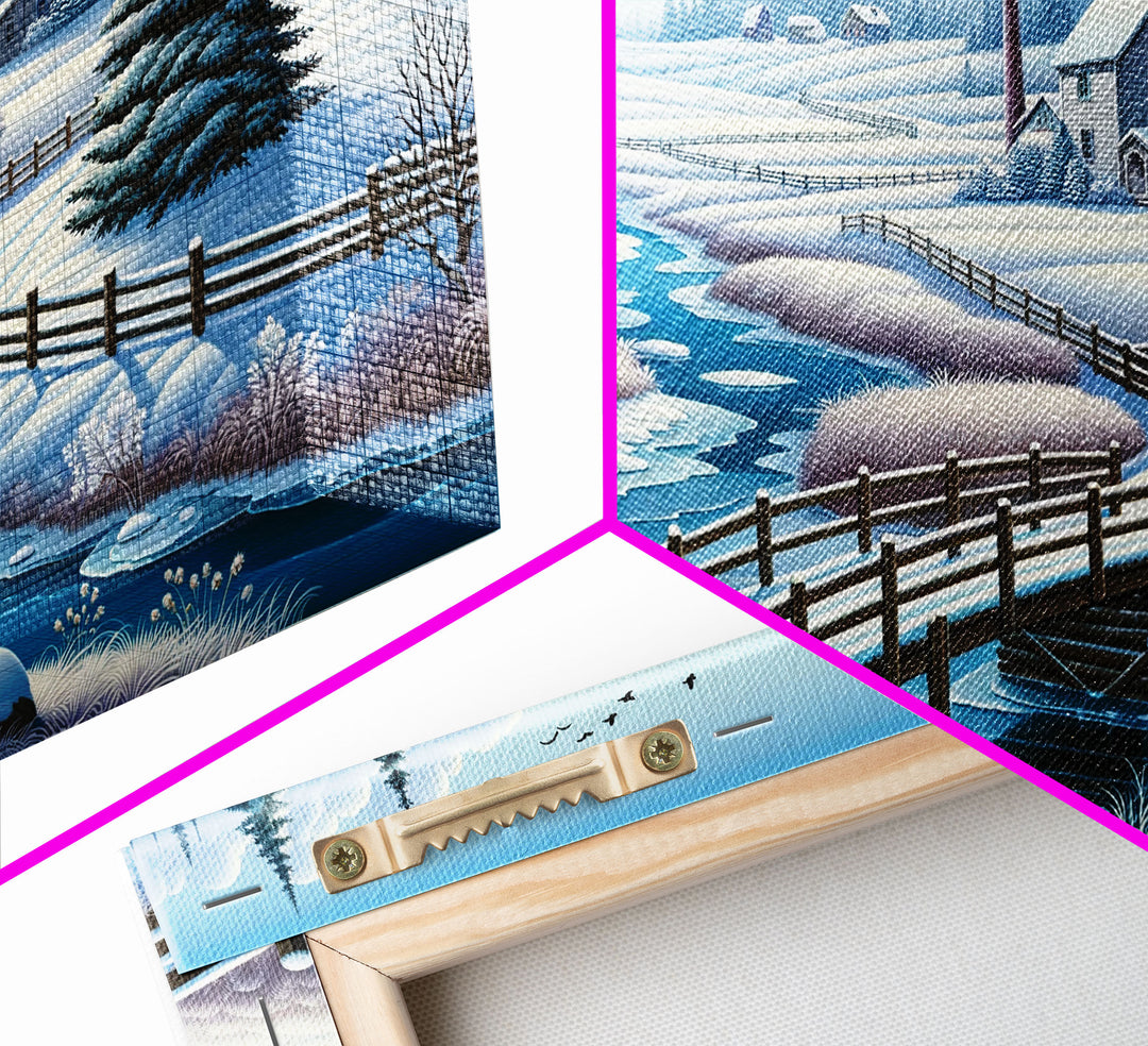 Scenic Winter Wonderland Framed Canvas Print | Winter Decor | Winter Centerpiece Above Mantle Or Sofa | Christmas Decor