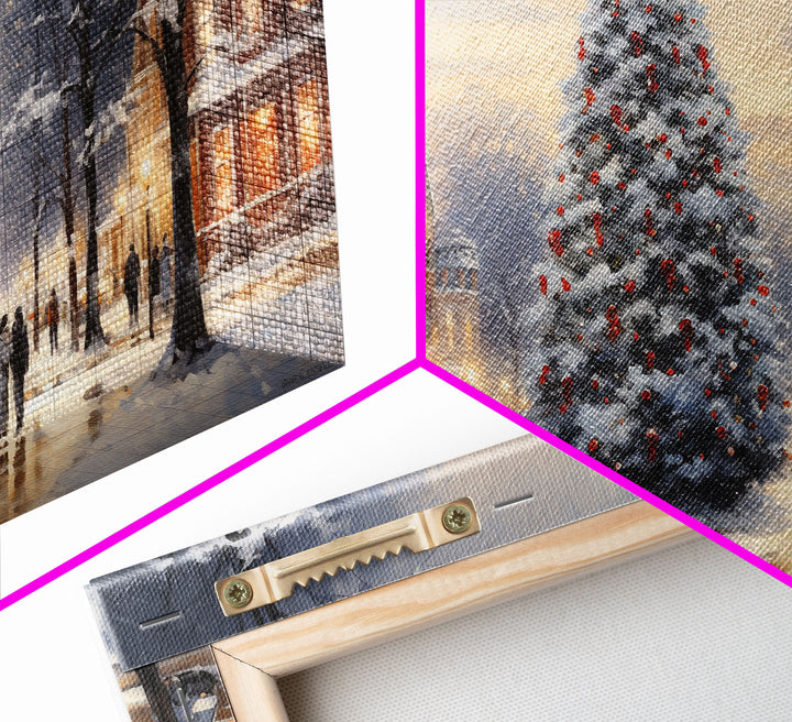 The Christmas Winter Wonderland Framed Canvas Print - Christmas Decoration - Christmas Art - Christmas Living Room Decor Christmas Wall Art