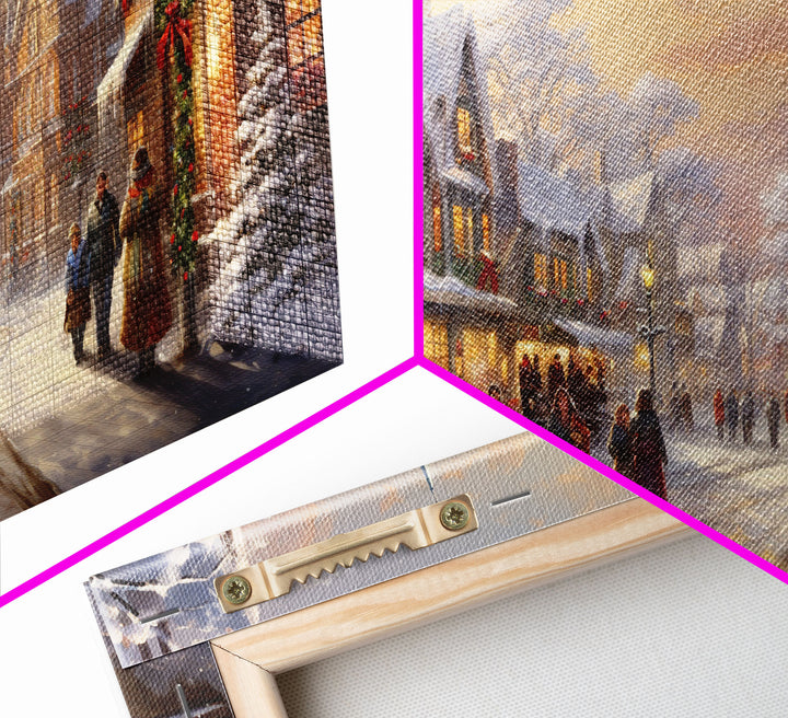Vintage Christmas Winter Wonderland Canvas Print - Framed Wall Art - Christmas Print Wall Decor - Christmas Decoration - Merry Christmas